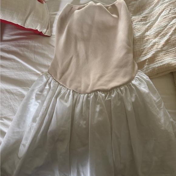 Meshki Strapless Cream and White Dress - Picture 2 of 4